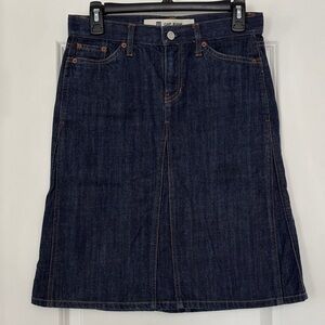 GAP Dark Blue A-Line Denim Skirt
